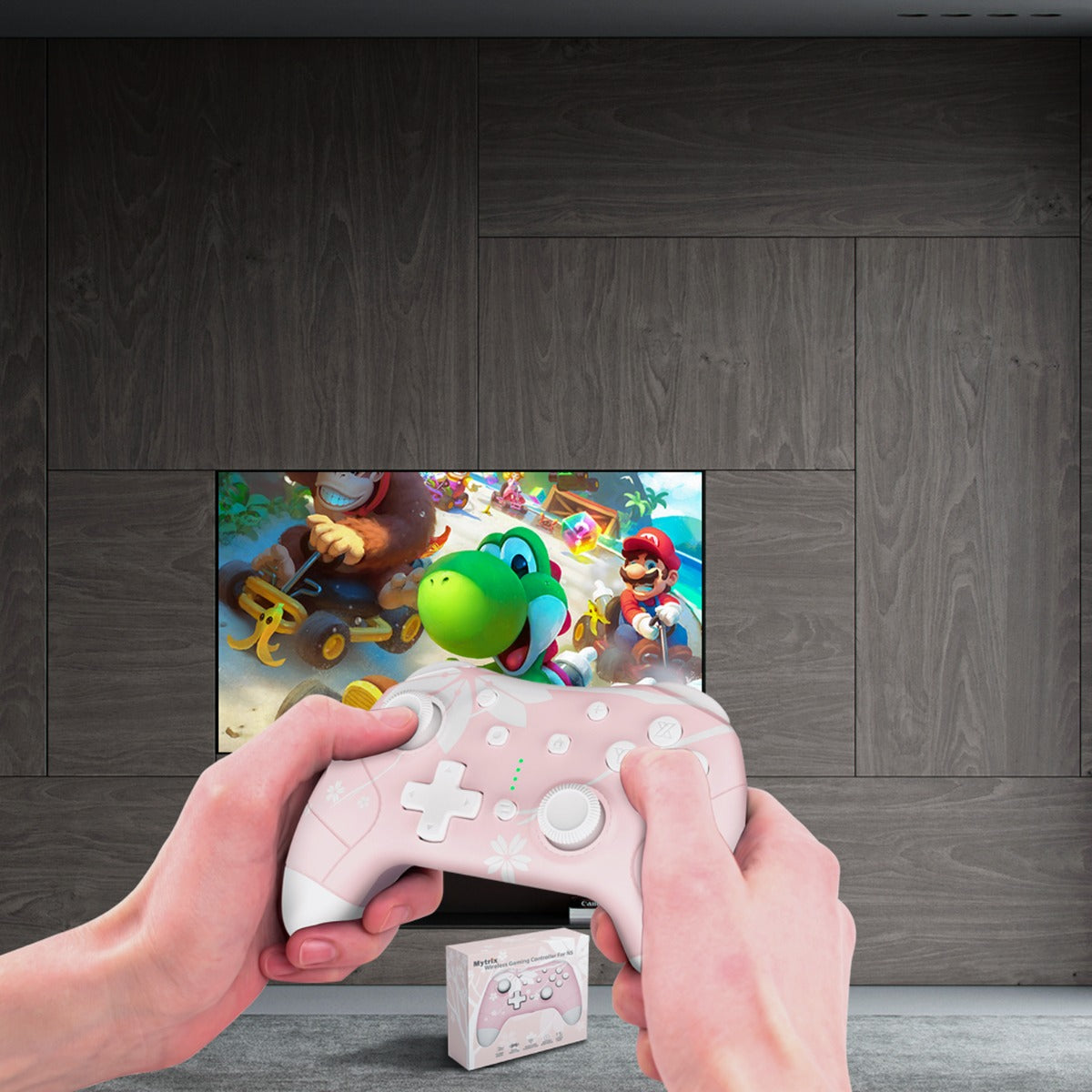 NS Wireless Controller for Nintendo Switch/Lite, Mytrix Wireless Switch Pro Controller with Auto-Fire Turbo, Motion Control, Wake-Up, Headphone Jack, Adjustable Vibration, Sakura Cherry Blossoms Pink NS Wireless Controller for Nintendo Switch/Lite, Mytrix Wireless Switch Pro Controller with Auto-Fire Turbo, Motion Control, Wake-Up, Headphone Jack, Adjustable Vibration, Sakura Cherry Blossoms Pink